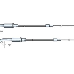 Stainless Throttle Cable 45 ° Stainless Steel 44"