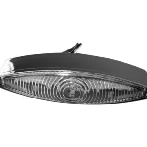 Wide Cateye LED Taillight Chrome Clear LED
