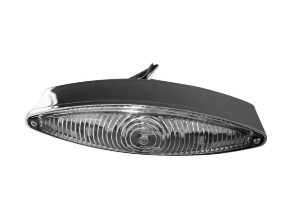 Wide Cateye LED Taillight Chrome Clear LED