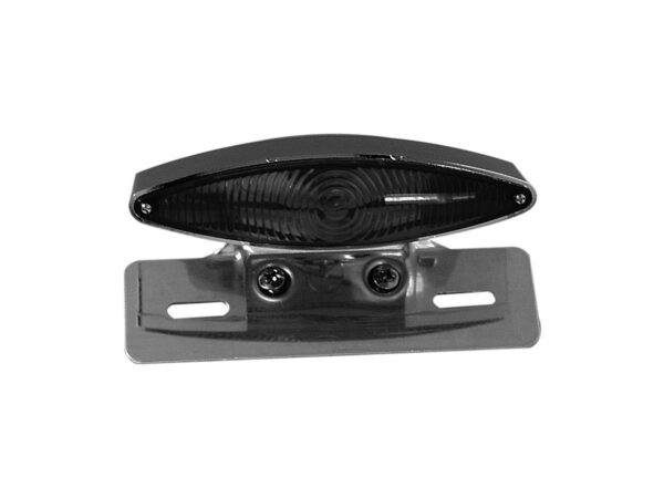 Wide Cateye Taillight Licence Plate Bracket Kit Chrome Clear LED