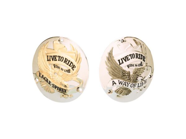 Live To Ride Derby Cover 3-hole Bronze Gold