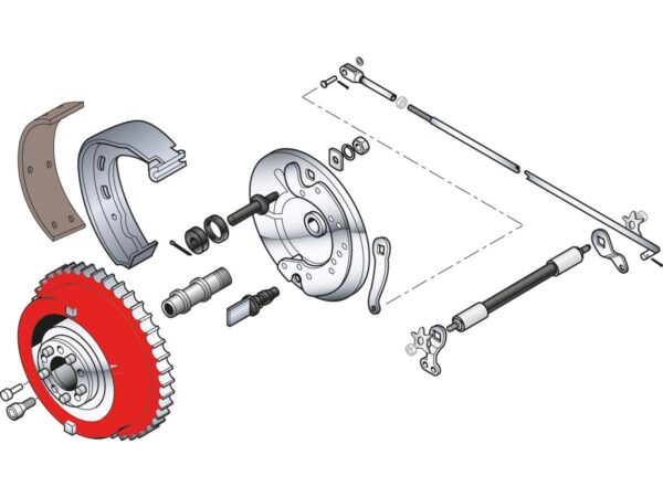 Chrome Brake Drum with Sprocket — изображение 2