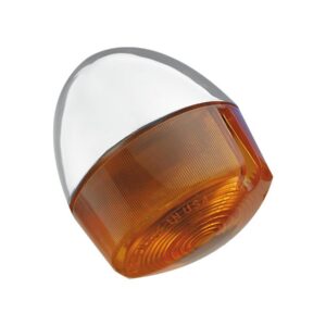Late Model Rear Turn Signal without wiring hole Chrome Amber Single Filament