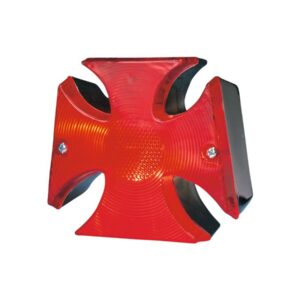 Maltese Cross Taillight Chrome Red Dual Filament