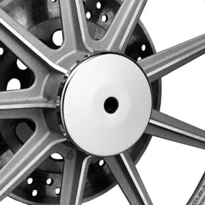 19" Single Disc Cast Front Wheel Hub Cap Chrome