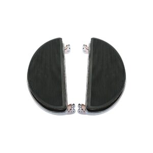 Original Equipment Style Floorboards Shaker Footpad, Oval Shape Chrome