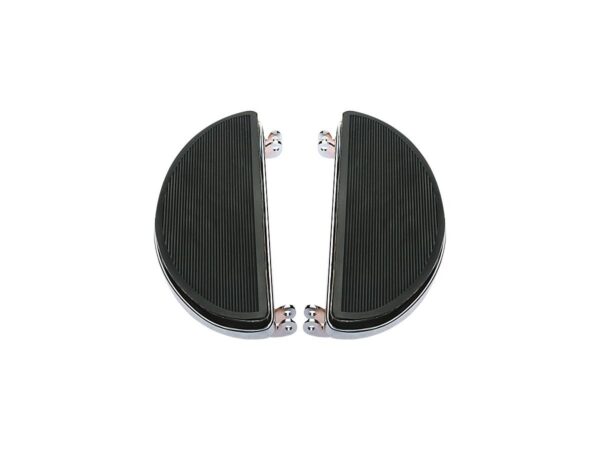 Original Equipment Style Floorboards Shaker Footpad, Oval Shape Chrome