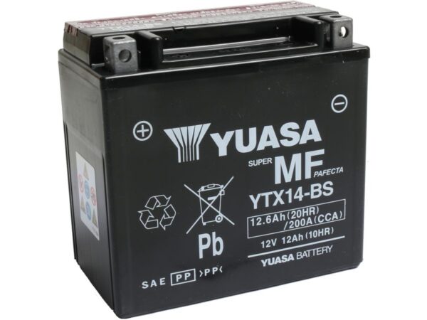 Maintance Free YTX14-BS Battery Dry Battery with Acid Pack AGM 200 A 12.6 Ah