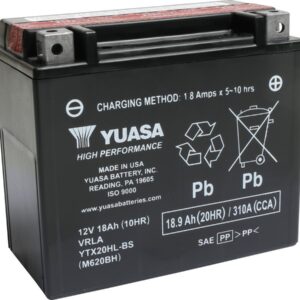 Maintenance Free High Performance YTX20HL-BS Battery Dry Battery with Acid Pack Lead Acid, 310 A, 18.9 Ah