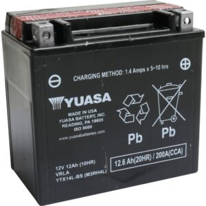 Maintance Free YTX14L-BS Battery Dry Battery with Acid Pack AGM 200 A 12.6 Ah