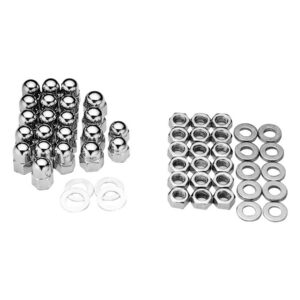 Rocker Box Acorn Nut Kit for Shovelhead Chrome