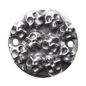 Multiple Skull Point Cover 2-hole Aluminium Polished