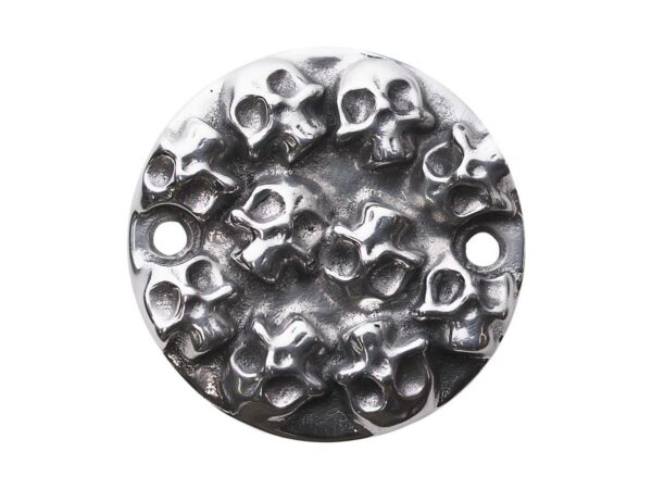 Multiple Skull Point Cover 2-hole Aluminium Polished