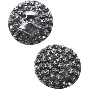 Big and Small Skulls Derby Cover 3-hole Polished