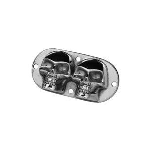 Dual Skull Inspection Cover Aluminium Polished