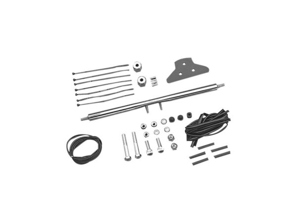 Fender Strut to License Plate Turn Signal Relocation Kit Chrome