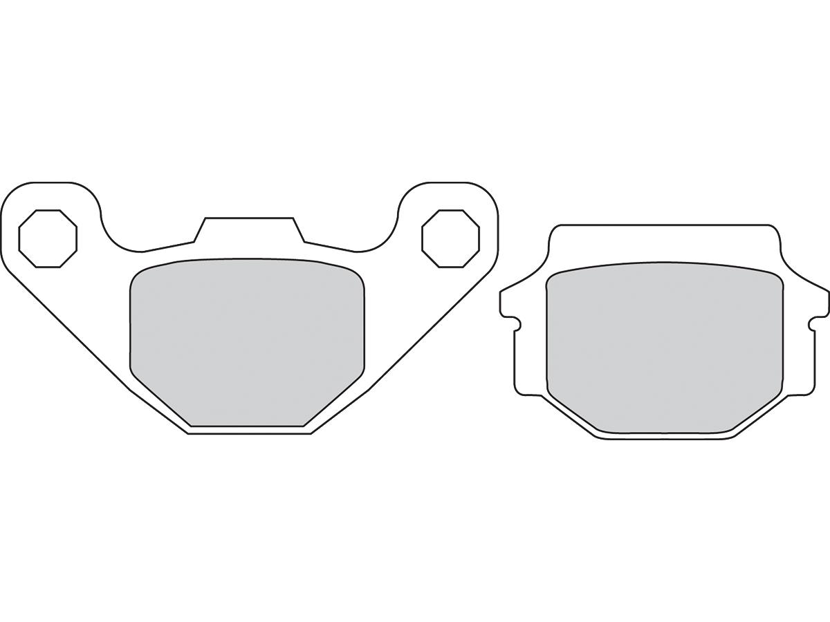 Road Platinum Mid-Metallic Brake Pads Organic Rear