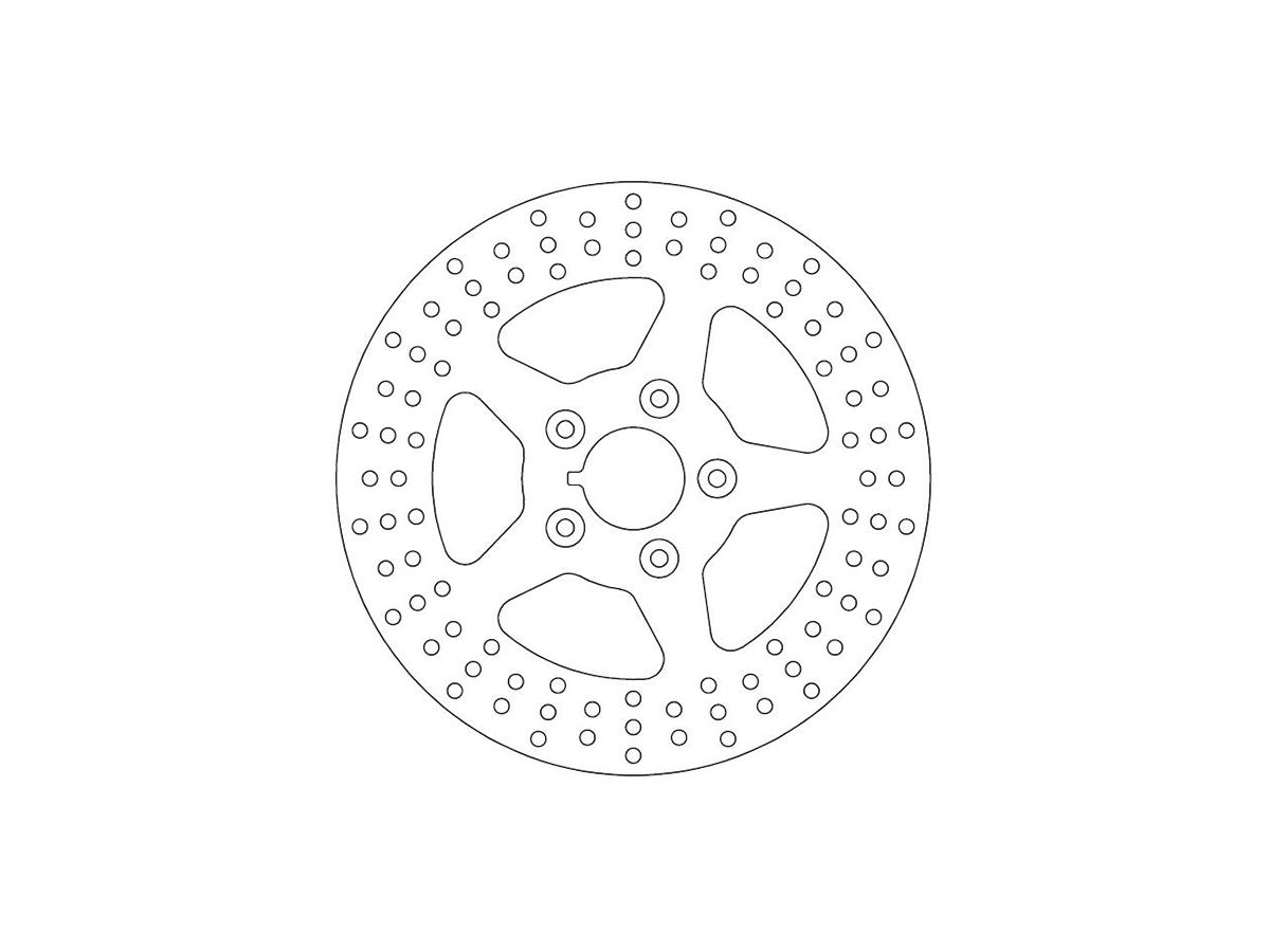 Rigid Brake Rotor 5-Hole Stainless Steel 11,5" Rear