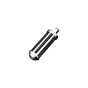 Chrome and Ribbed Rubber Pegs Large Chrome