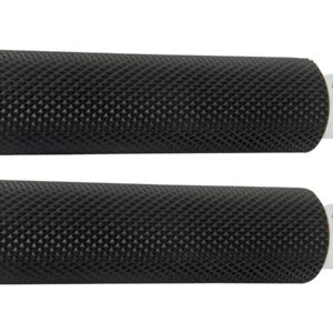 Knurled Rubber Footpegs Black Rubber, Brass Endcap