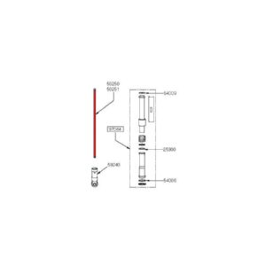 PUSHROD SET ENGINE Black Pushrod Set for 1 Hole Lifters