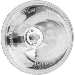 Curved 4 1/2" Spotlight Insert Smooth reflector Chrome Clear H4