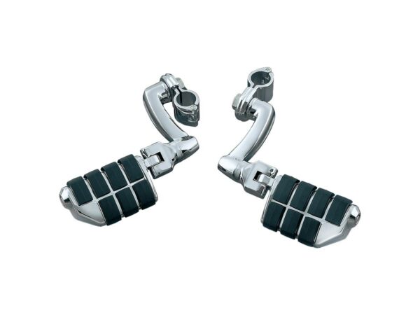 Longhorn Offset Highway Pegs with 1 1/4" Magnum Quick Clamp Dually Pegs Chrome — изображение 4