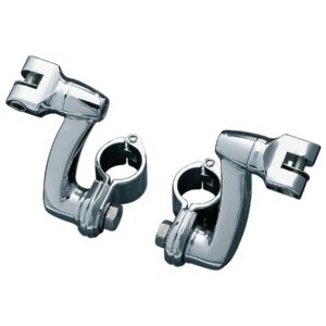 Longhorn Offset Peg Mounts With 1-1/4" Magnum Quick Clamps Chrome