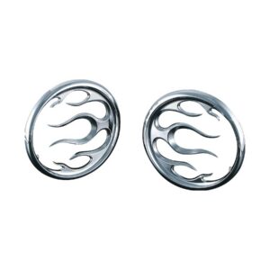 Flame Speaker Grills Chrome
