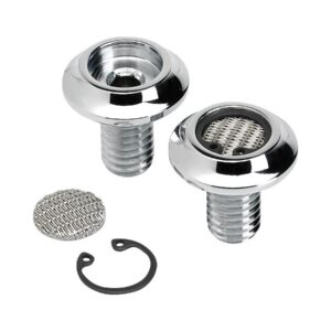 Radius Breather Bolts 3/8"-17 Chrome