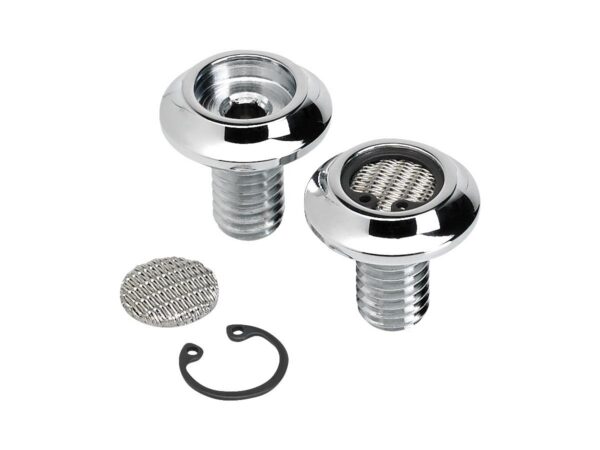 Radius Breather Bolts 3/8"-17 Chrome