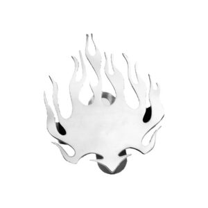 Flames Horn Cover Chrome