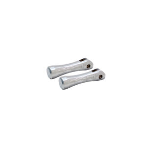 Chrome Flat Top Billet Foot Pegs W/Flame