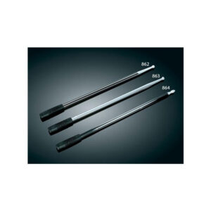 Hex/Grooved Billet Antenna Aluminium Black Cut