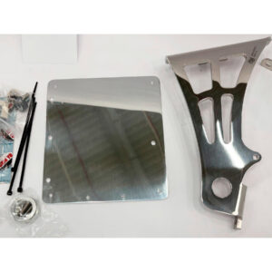 Side Mount License Plate, stainless steel, polished 180x200 ABE