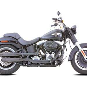 Double Groove Slip-On Mufflers Black Satin