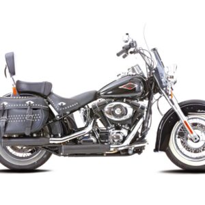 Double Groove Slip-On Mufflers Black Satin