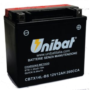Maintance Free Series CBTX14L-BS Battery Dry Battery with Acid Pack AGM, 200 A, 12.0 Ah