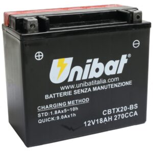 Maintance Free Series CBTX20-BS Battery Dry Battery with Acid Pack AGM, 270 A, 18.0 Ah