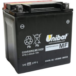 Maintance Free Series CIX30L-BS Battery Dry Battery with Acid Pack AGM, 385 A, 30.0 Ah