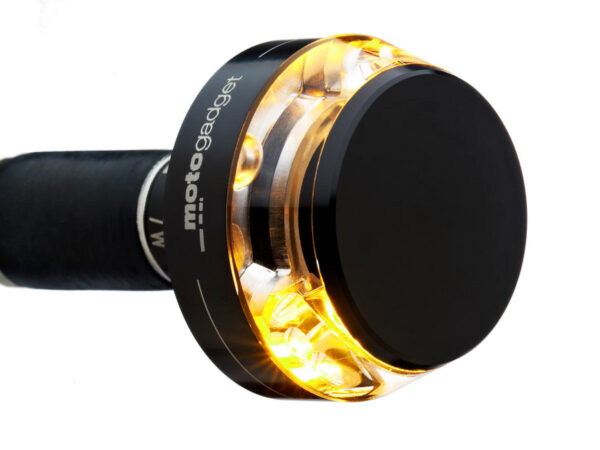 mo.blaze disc LED Bar End Turn Signal Right Side Black Anodized Clear LED — изображение 2