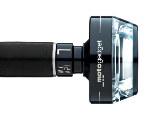 mo.blaze disc LED Bar End Turn Signal Right Side Black Anodized Clear LED — изображение 5