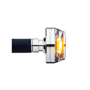 mo.blaze disc LED Bar End Turn Signal Left Side Aluminium Polished Clear LED