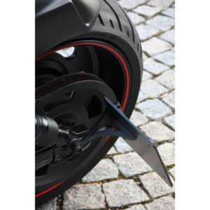 Sidemount License Plate Bracket Kit Austria 210 x 170 mm Black Powder Coated