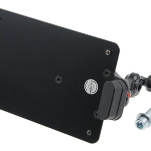 Sidemount License Plate Bracket Kit Germany 180 x 200 mm Black Powder Coated