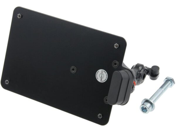 Sidemount License Plate Bracket Kit Germany 180 x 200 mm Black Powder Coated