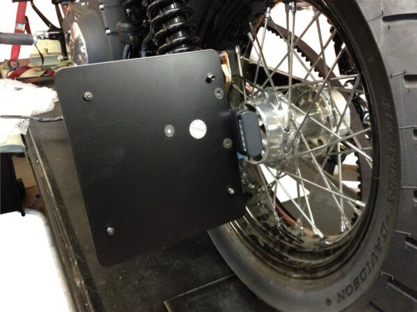 Sidemount License Plate Bracket Kit Germany 180 x 200 mm Black Powder Coated — изображение 2