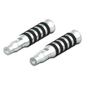 O-Ring Passenger Pegs with Folding Pivots Aluminium Polished
