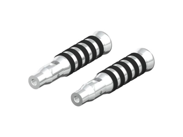 O-Ring Passenger Pegs with Folding Pivots Black, Anodized
