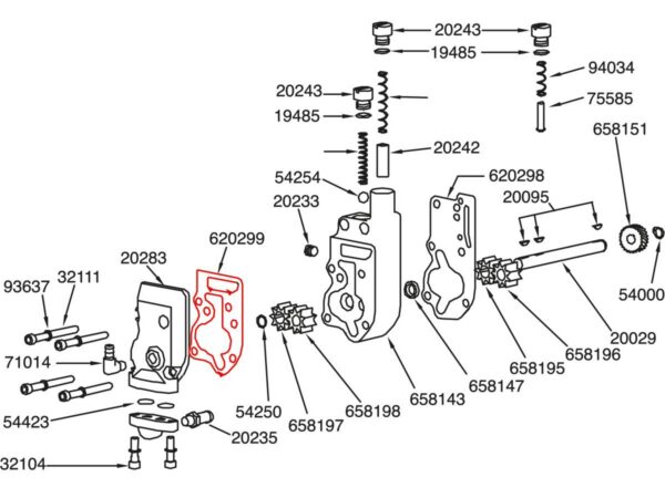 Oil Pump Top Cover Gasket Pack 10